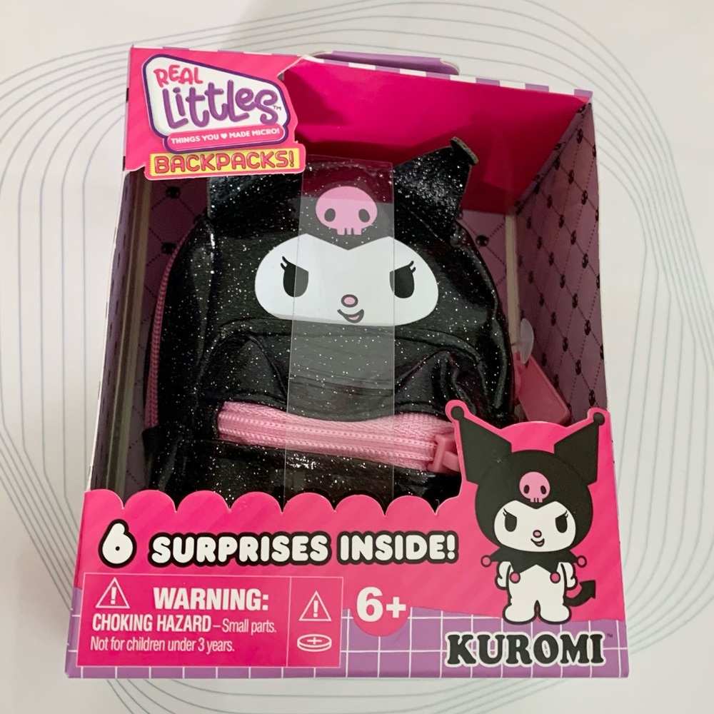 Real Littles 2023 Kuromi Tiny Backpack - 6 Surprises Inside! - NEW